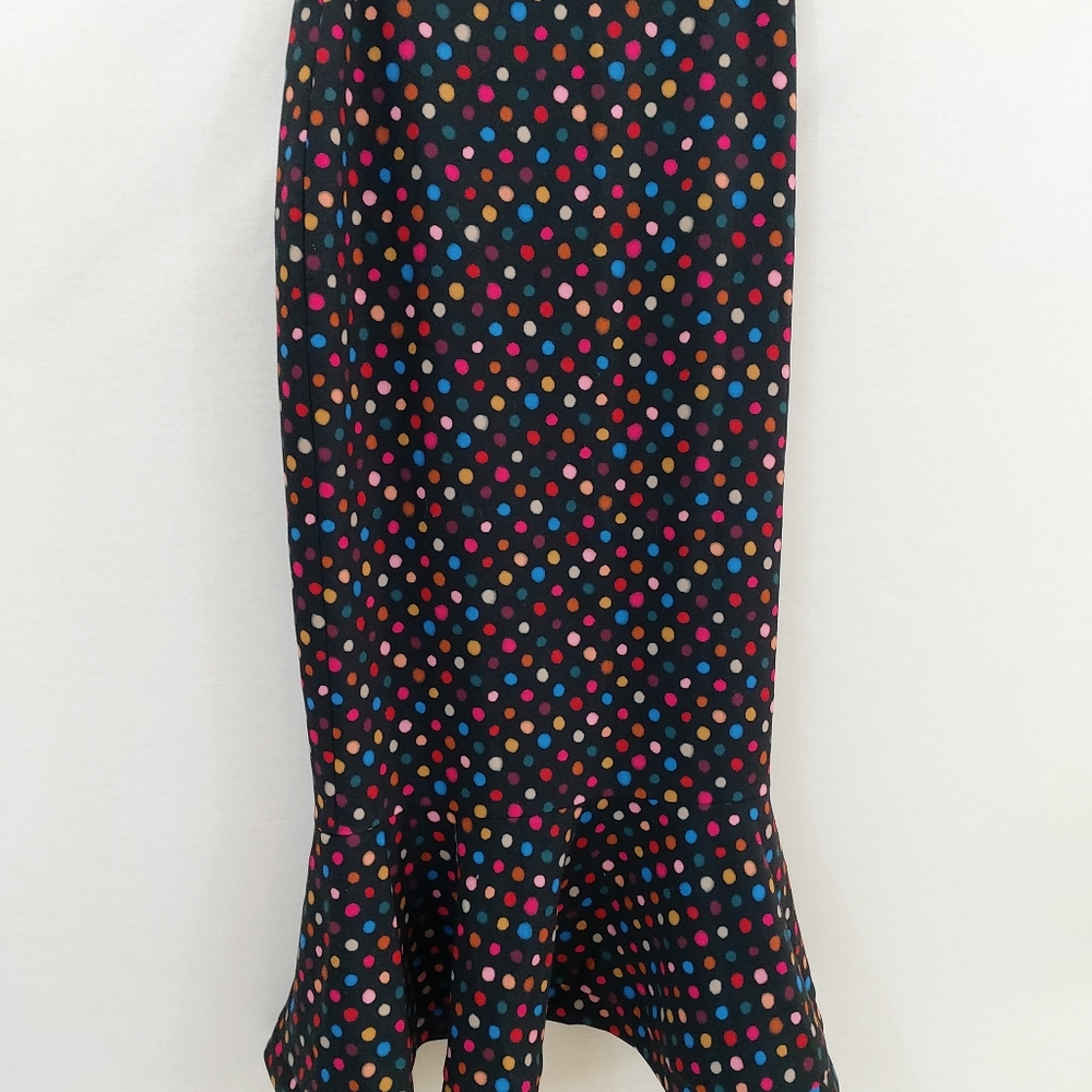 SZ-6 Saloni polka dot mid length skirt